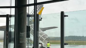 Da steht unser Flieger